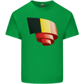Curled Belgium Flag Belgian Day Football Mens Cotton T-Shirt Tee Top Irish Green