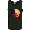 Curled Belgium Flag Belgian Day Football Mens Vest Tank Top Black