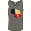 Curled Belgium Flag Belgian Day Football Mens Vest Tank Top Charcoal
