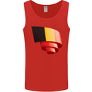 Curled Belgium Flag Belgian Day Football Mens Vest Tank Top Red