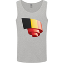 Curled Belgium Flag Belgian Day Football Mens Vest Tank Top Sports Grey