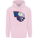 Curled Belize Flag Belizean Day Football Childrens Kids Hoodie Light Pink
