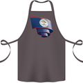 Curled Belize Flag Belizean Day Football Cotton Apron 100% Organic Dark Grey