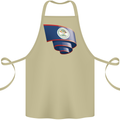 Curled Belize Flag Belizean Day Football Cotton Apron 100% Organic Khaki