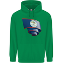 Curled Belize Flag Belizean Day Football Mens 80% Cotton Hoodie Irish Green