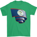 Curled Belize Flag Belizean Day Football Mens T-Shirt 100% Cotton Irish Green