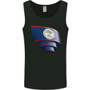 Curled Belize Flag Belizean Day Football Mens Vest Tank Top Black