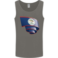 Curled Belize Flag Belizean Day Football Mens Vest Tank Top Charcoal