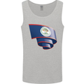 Curled Belize Flag Belizean Day Football Mens Vest Tank Top Sports Grey