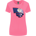 Curled Belize Flag Belizean Day Football Womens Wider Cut T-Shirt Azalea