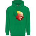 Curled Benin Flag Beninese Day Football Childrens Kids Hoodie Irish Green