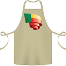 Curled Benin Flag Beninese Day Football Cotton Apron 100% Organic Khaki