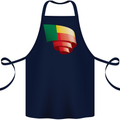 Curled Benin Flag Beninese Day Football Cotton Apron 100% Organic Navy Blue