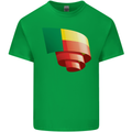 Curled Benin Flag Beninese Day Football Kids T-Shirt Childrens Irish Green