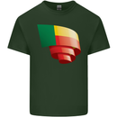 Curled Benin Flag Beninese Day Football Mens Cotton T-Shirt Tee Top Forest Green