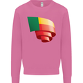 Curled Benin Flag Beninese Day Football Mens Sweatshirt Jumper Azalea