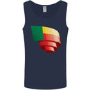 Curled Benin Flag Beninese Day Football Mens Vest Tank Top Navy Blue