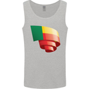 Curled Benin Flag Beninese Day Football Mens Vest Tank Top Sports Grey