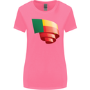 Curled Benin Flag Beninese Day Football Womens Wider Cut T-Shirt Azalea