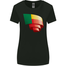 Curled Benin Flag Beninese Day Football Womens Wider Cut T-Shirt Black