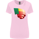 Curled Benin Flag Beninese Day Football Womens Wider Cut T-Shirt Light Pink