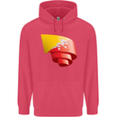 Curled Bhutan Flag Bhutanese Day Football Childrens Kids Hoodie Heliconia