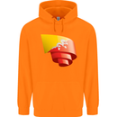Curled Bhutan Flag Bhutanese Day Football Childrens Kids Hoodie Orange