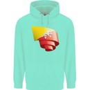 Curled Bhutan Flag Bhutanese Day Football Childrens Kids Hoodie Peppermint