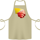 Curled Bhutan Flag Bhutanese Day Football Cotton Apron 100% Organic Khaki