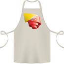 Curled Bhutan Flag Bhutanese Day Football Cotton Apron 100% Organic Natural