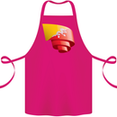 Curled Bhutan Flag Bhutanese Day Football Cotton Apron 100% Organic Pink