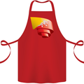 Curled Bhutan Flag Bhutanese Day Football Cotton Apron 100% Organic Red