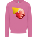 Curled Bhutan Flag Bhutanese Day Football Mens Sweatshirt Jumper Azalea