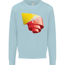 Curled Bhutan Flag Bhutanese Day Football Mens Sweatshirt Jumper Light Blue