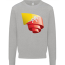 Curled Bhutan Flag Bhutanese Day Football Mens Sweatshirt Jumper Sports Grey