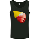 Curled Bhutan Flag Bhutanese Day Football Mens Vest Tank Top Black