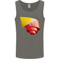 Curled Bhutan Flag Bhutanese Day Football Mens Vest Tank Top Charcoal