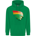 Curled Bolivia Flag Bolivian Day Football Childrens Kids Hoodie Irish Green