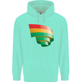 Curled Bolivia Flag Bolivian Day Football Childrens Kids Hoodie Peppermint