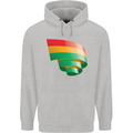 Curled Bolivia Flag Bolivian Day Football Childrens Kids Hoodie Sports Grey