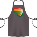 Curled Bolivia Flag Bolivian Day Football Cotton Apron 100% Organic Dark Grey