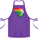 Curled Bolivia Flag Bolivian Day Football Cotton Apron 100% Organic Purple