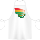 Curled Bolivia Flag Bolivian Day Football Cotton Apron 100% Organic White