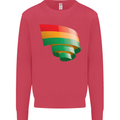 Curled Bolivia Flag Bolivian Day Football Kids Sweatshirt Jumper Heliconia