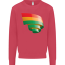 Curled Bolivia Flag Bolivian Day Football Kids Sweatshirt Jumper Heliconia
