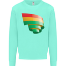 Curled Bolivia Flag Bolivian Day Football Kids Sweatshirt Jumper Peppermint