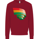Curled Bolivia Flag Bolivian Day Football Kids Sweatshirt Jumper Red