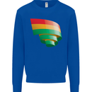 Curled Bolivia Flag Bolivian Day Football Kids Sweatshirt Jumper Royal Blue