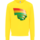 Curled Bolivia Flag Bolivian Day Football Kids Sweatshirt Jumper Yellow