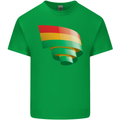 Curled Bolivia Flag Bolivian Day Football Mens Cotton T-Shirt Tee Top Irish Green